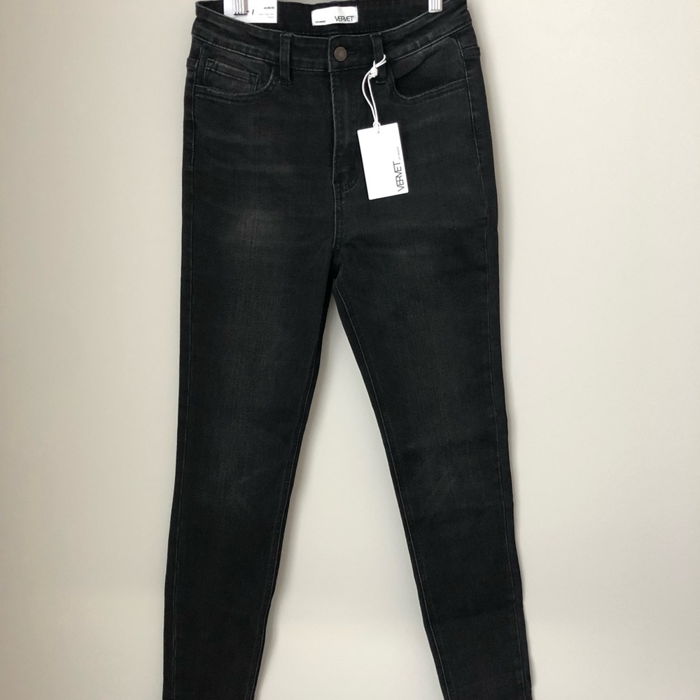 Vervet black wash, high waist, skinny jeans